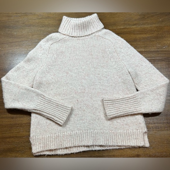 J. Crew Size M Cream Wool Mohair Turtleneck Sweater - Picture 1 of 5